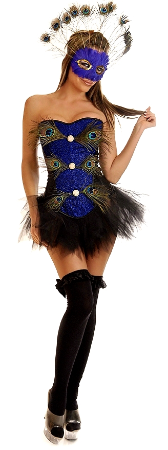 Sexy Pretty Peacock Three Piece Costume