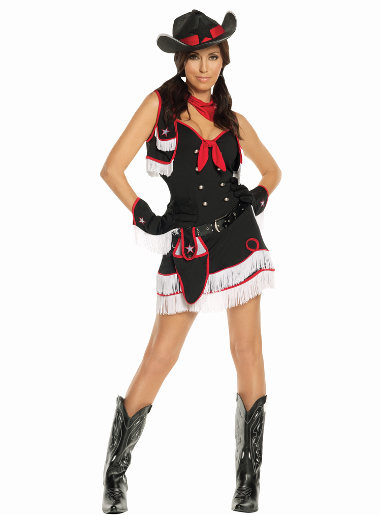 Dirty Desperado 7 Piece Cowgirl Costume Small
