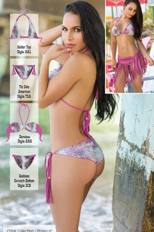 Mooncat - Magenta Leopard Print Bikini