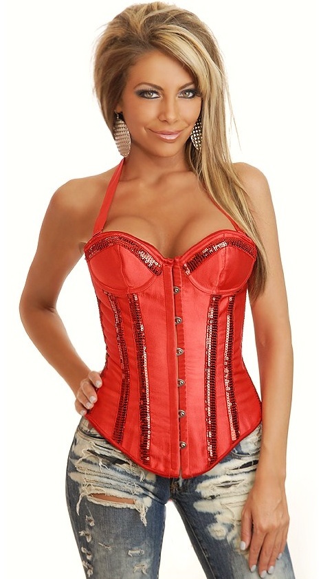 Showgirl Burlesque Corset - Red