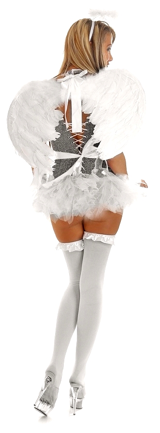 Angelic Pin-Up Four Piece Costume