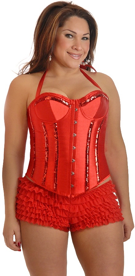 Showgirl Burlesque Corset - Red