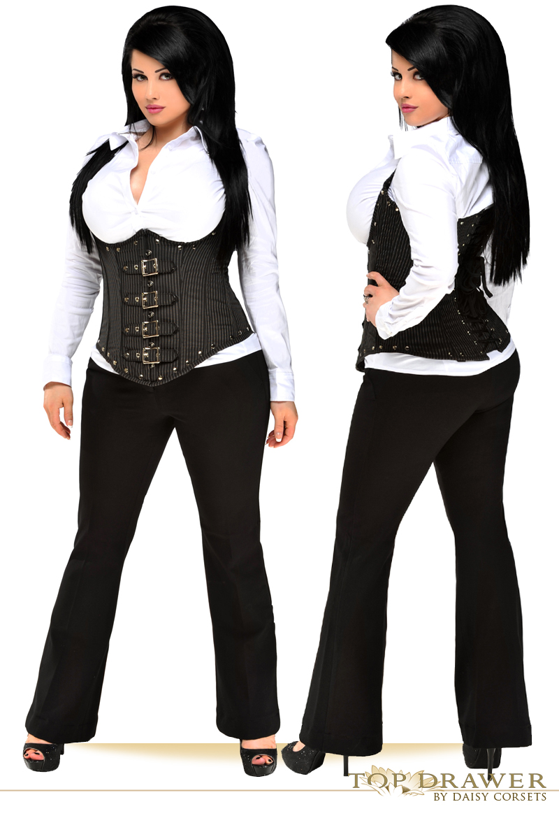 Top Drawer Steel Boned Pinstripe Corset