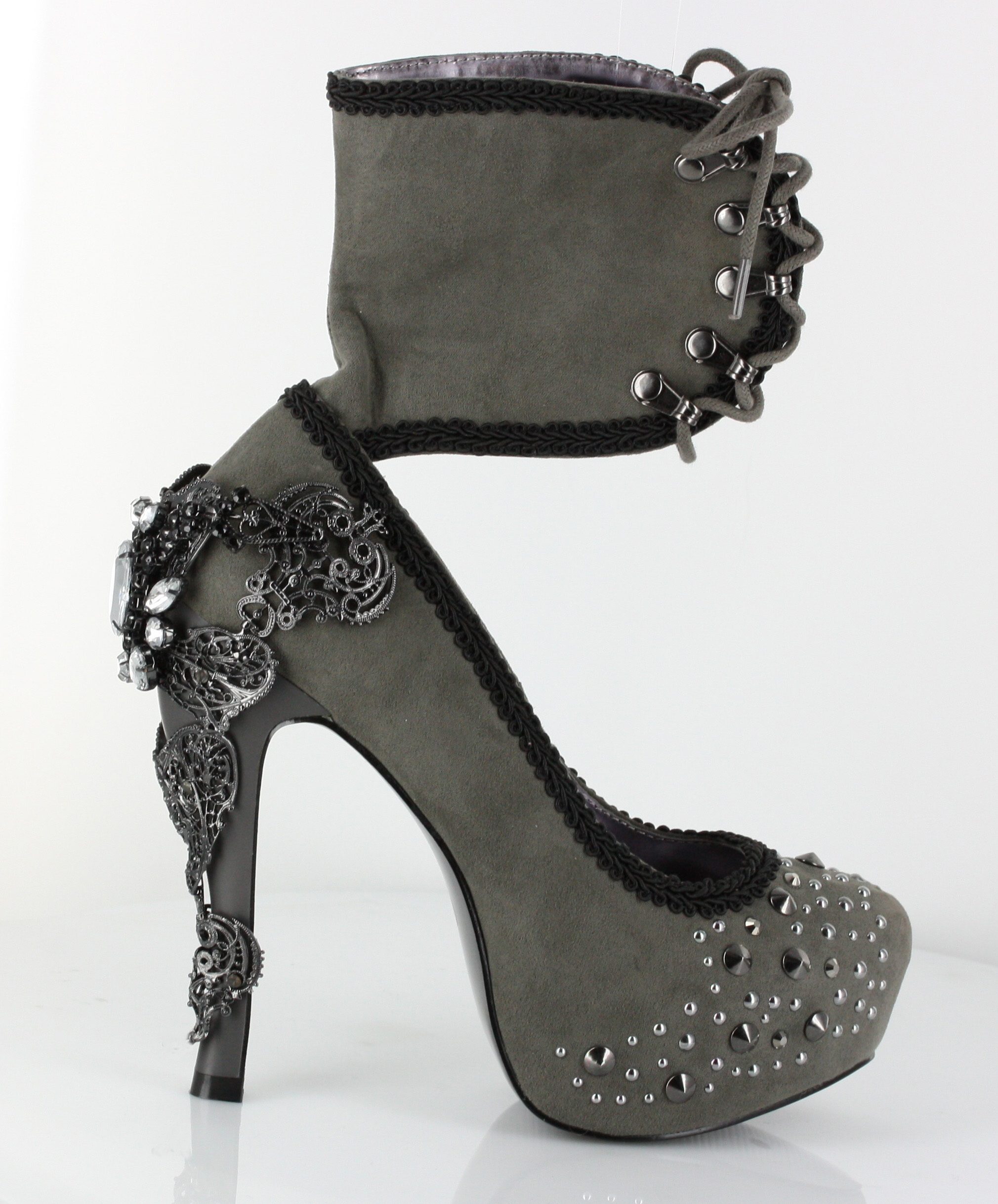 Isabelle - Black Suede Platform Urban Shoes