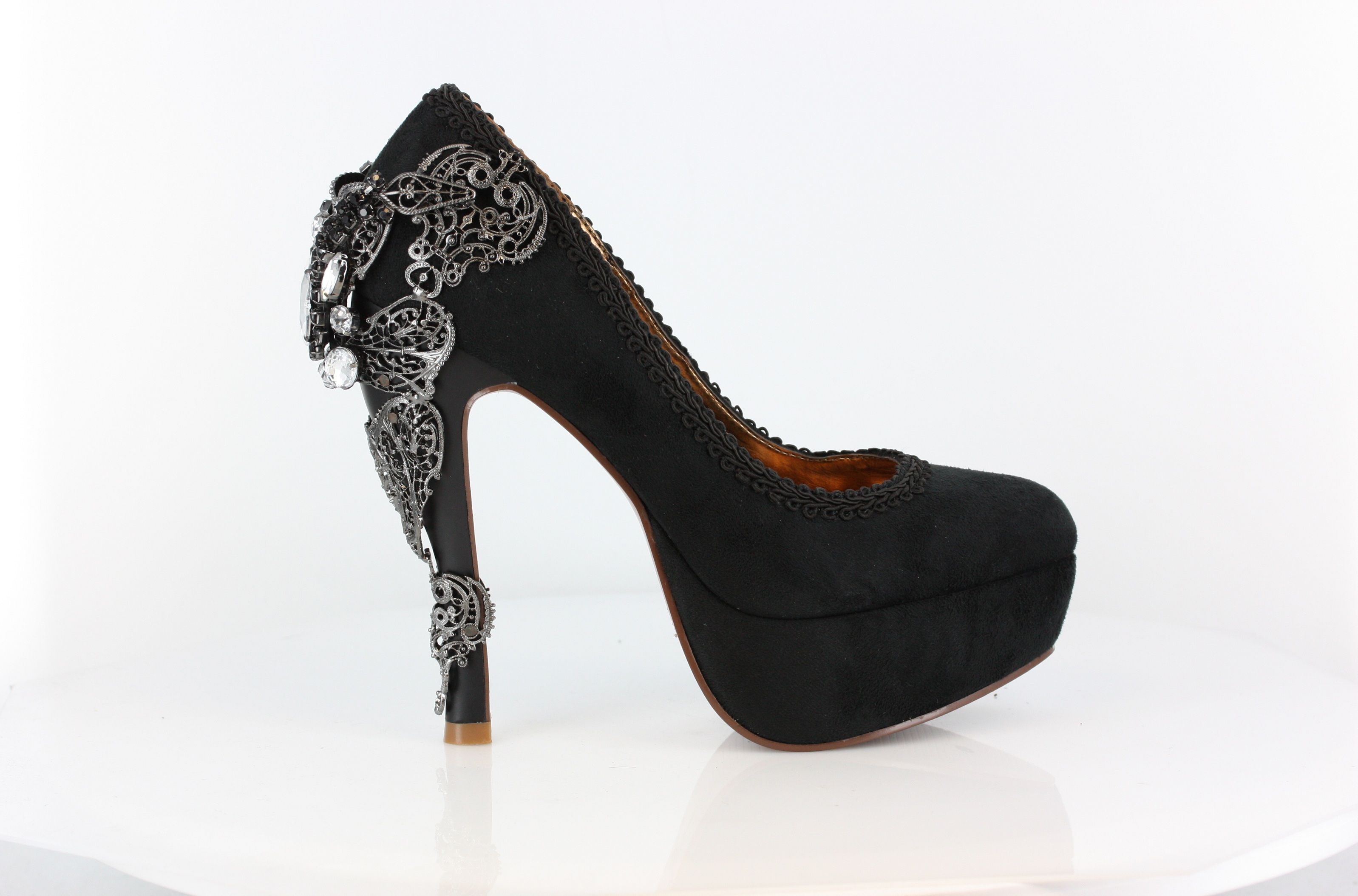 Juana Loca - Black Suede Platform Urban Shoes