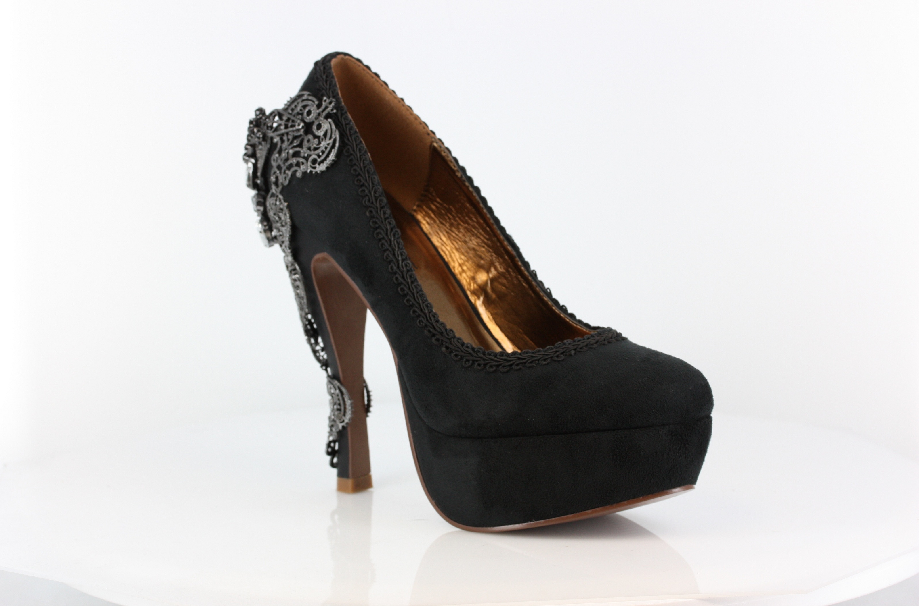 Juana Loca - Black Suede Platform Urban Shoes