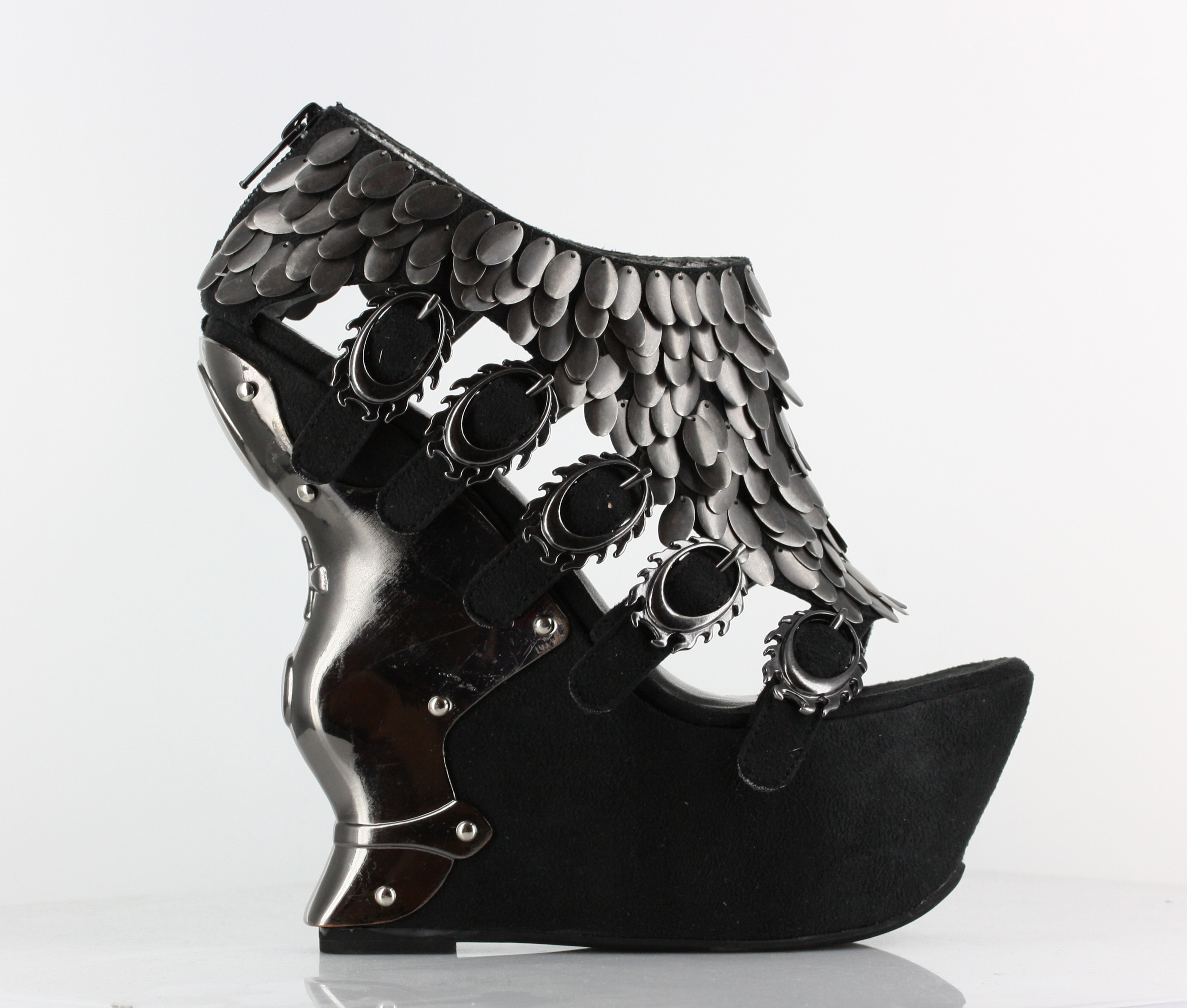 Monique - Black Suede Platform Urban Shoes