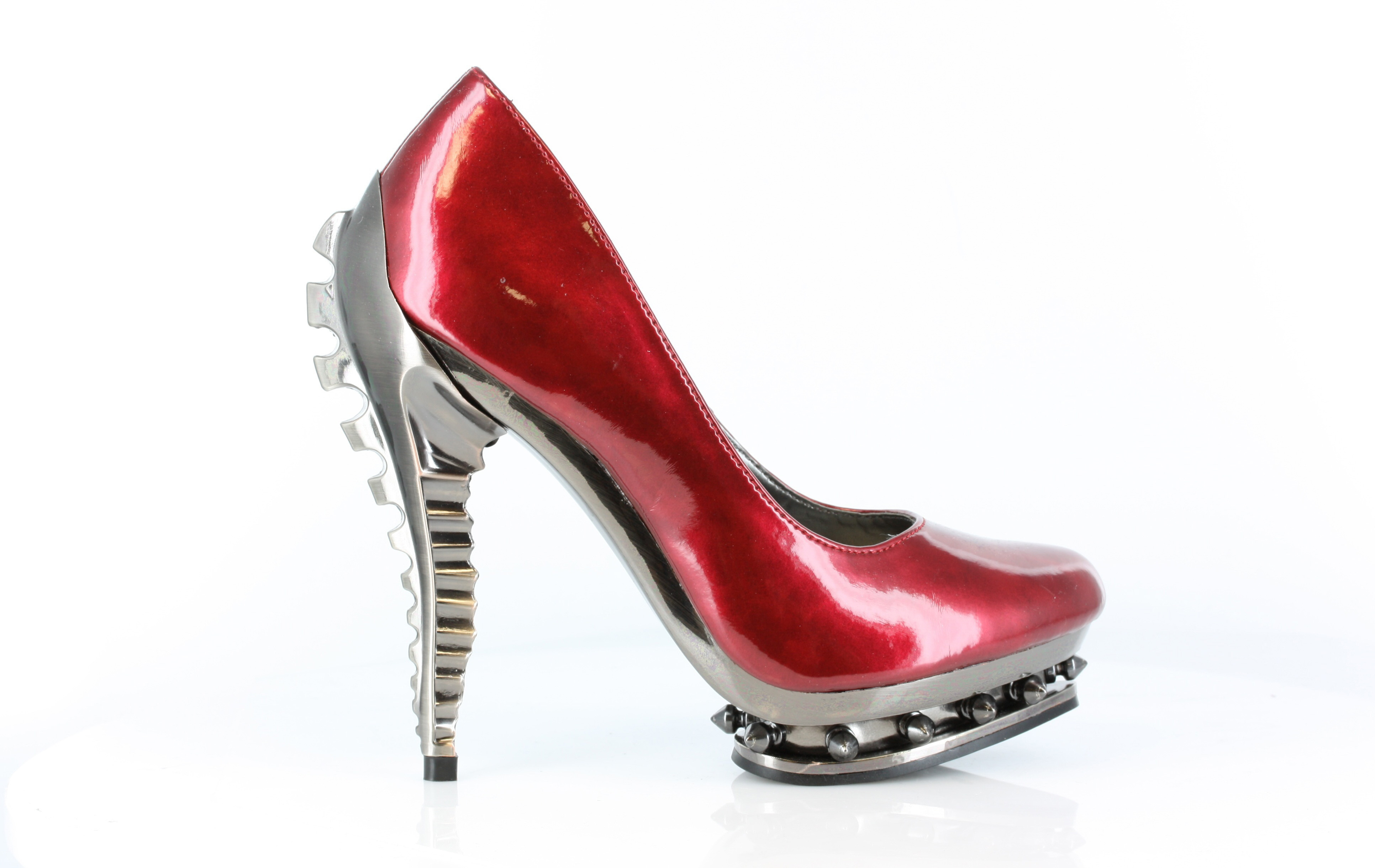 Predator - Chrome Heel Double Platform Pumps