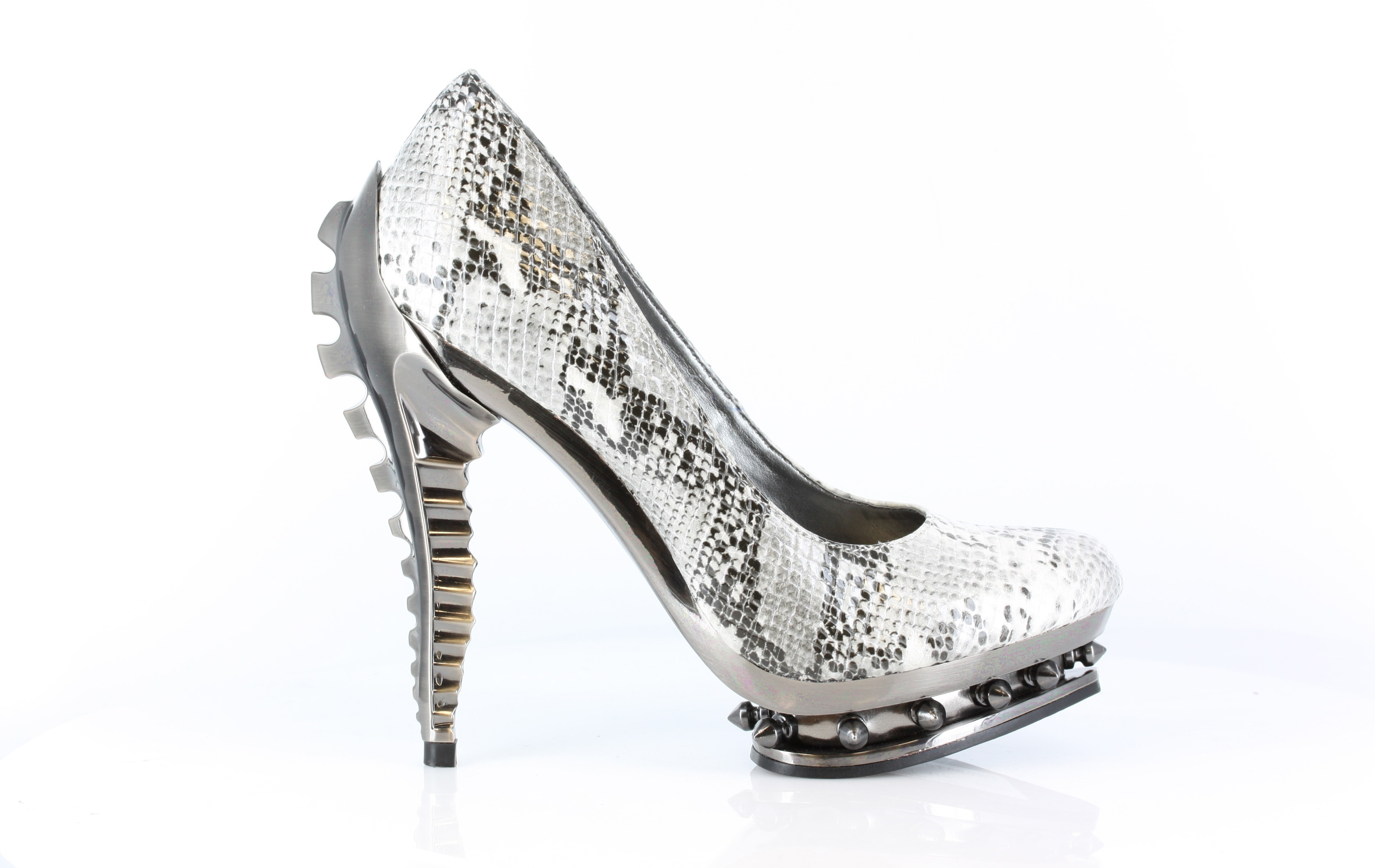 Predator - Chrome Heel Double Platform Pumps