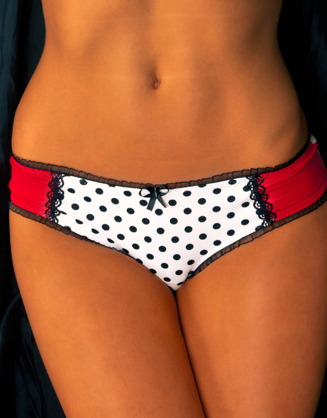 Polka Dot Viscose Jersey Briefs