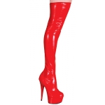 Stretch - 6 Inch Platform Stretch Vinyl Thigh Boot